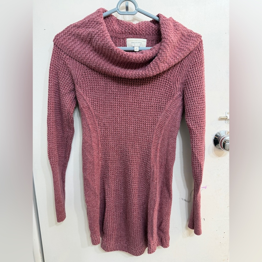 Angel Of The North Mauve Cowl Neck Sweater